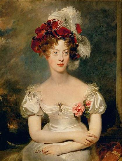 Sir Thomas Lawrence Portrait of Princess Caroline Ferdinande of Bourbon-Two Sicilies, Duchess of Berry.